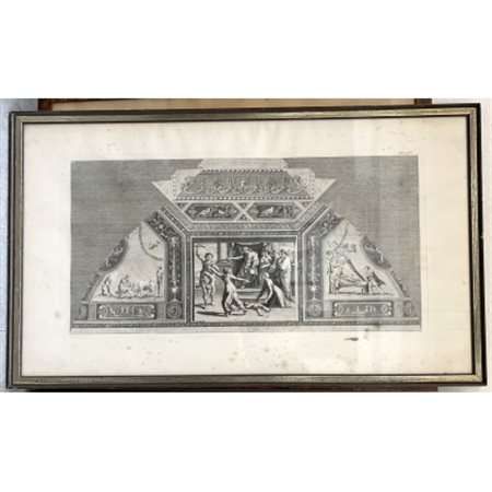 Lotto composto da una fotoriproduzione raffigurante uno scorcio di Roma dal Tev