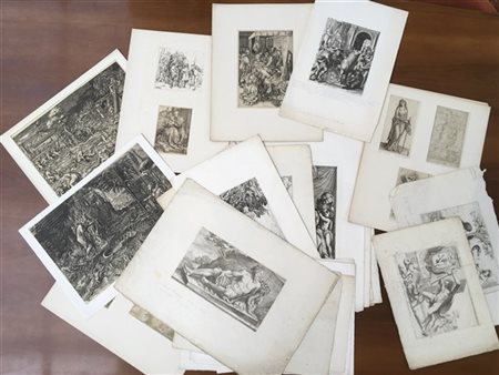 Cartella contenente numerose incisioni di autori ed epoche differenti. Tirature