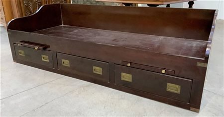 Letto Navy con tre cassetti e due tiretti (cm 200x60x86) (lievi difetti)