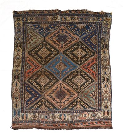 Tappeto Shiraz, Persia, inizio secolo XX.
Decoro a giardino policromo (cm 184x1