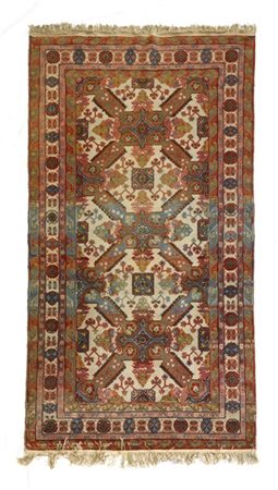 Tappeto Samarkanda, Turkestan Orientale, secolo XX.
Decoro con croci di sant'An