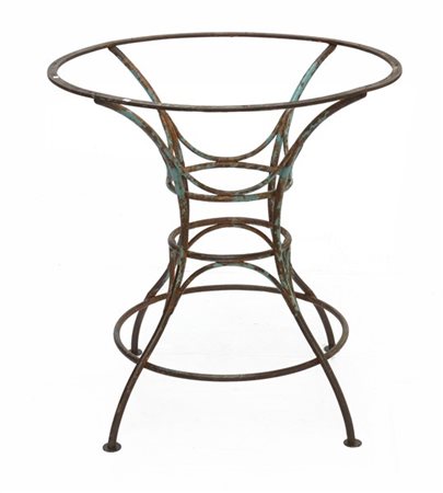 Base per tavolo tondo in ferro battuto (d cm 75x h cm 77) (difetti)