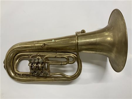Basso tuba della ditta Rampone, 1970-80 c. (l. cm 80) (lievi difetti)