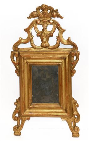 Spechierina in legno intagliato e dorato in stile settecentesco (cm 80x45) (dif