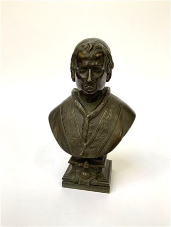 Ignoto, ''Pio IX'', busto in bronzo (h cm 24)