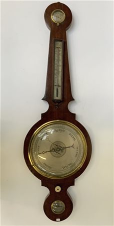 Barometro con termometro e idrometro da parete con cassa in legno (h cm 100) (d