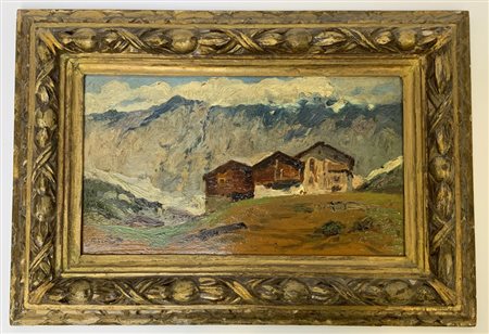 Lentini Rocco "Bormio" olio su tavoletta (cm 18x31), firmato in basso a sinistra