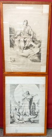 Luigi Sabatelli "Scene dall'Apocalisse" quattro incisioni monocrome (cm 87x59),