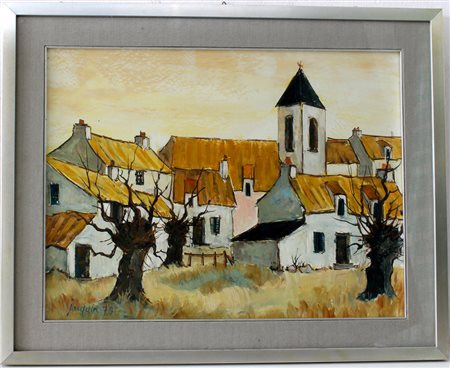 Ignoto "Scorcio cittadino" 1979
olio su tela
cm 46x61
firmato e datato in basso