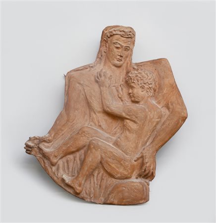 Umberto Milani "Madonna col Bambino" 1948 circa
bassorilievo in terracotta
cm 12