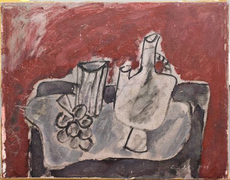 Piero Cividalli "Natura morta" 1989
olio su cartone telato
cm 35x45
Firmato e da