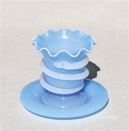 Bicchiere con serpente, metà Ottocento;Altezza bicchiere 11 cm, diametro...