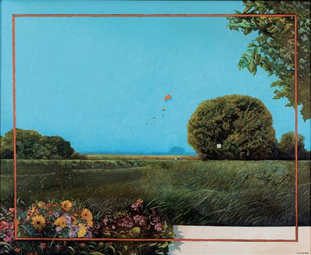 Giuseppe Giannini (1937), Nel paesaggio d’estate, 1977