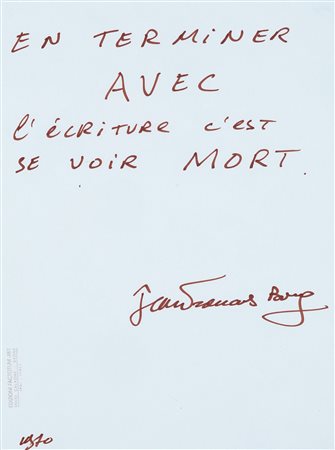 Jean-François Bory (1938), Senza titolo, 1970