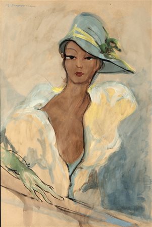 Marcello Dudovich (1878-1962), Figura femminile con cappello