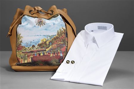 CHRISTIAN DIOR e anonimi
Lotto composto da una camicia bianca e un paio di geme