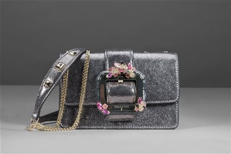 PATRIZIA PEPE
Piccola borsa tracolla in pelle mordoré con fibbia in metallo e s