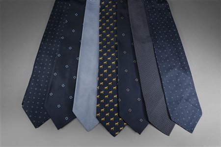 HERMÈS, TRUZZI, MARINELLA, CHURCH
Lotto di otto cravatte da uomo in seta preval