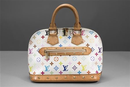 LOUIS VUITTON 
Borsa a due manici "Alma" in tela Monogram multicolore, rifinitu