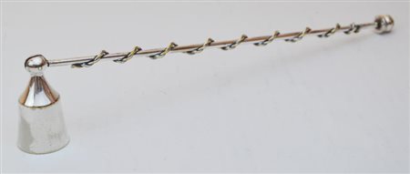 SPEGNI CANDELE IN METALLO ARGENTATO lungh cm 32 buone condizioni