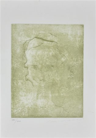 Ernesto Treccani SENZA TITOLO incisione su carta, cm 50x35 (lastra cm 32x25)...