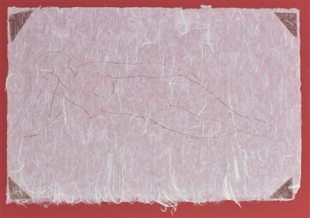 Amedeo Modigliani NUDO FEMMINILE SDRAIATO, 1917/18 serigrafia su carta di...