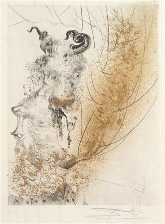 Salvador Dalí Figueras 1904 - 1989 Tête de veau, 1968-69 Puntasecca, es....