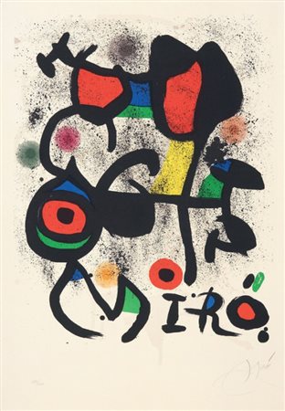 Joan Miró Barcellona 1893 - Palma di Maiorca 1983 Bronzes, 1972 Litografia a...
