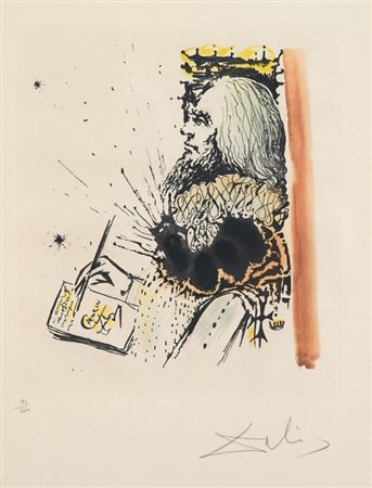 Salvador Dalí Figueras 1904 - 1989 Portrait de Calderón, 1971 Acquaforte e...