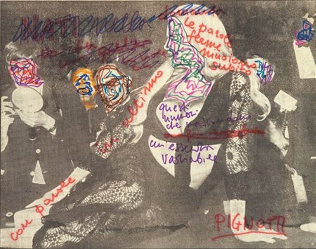 Lamberto Pignotti Firenze 1926 Le parole ferme muoiono subito Tecnica mista...