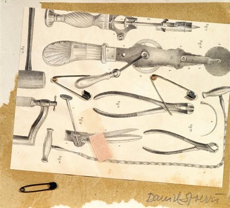 Daniel Spoerri Galati 1930 Spingole francesi, 1993 Collage su carta, cm....