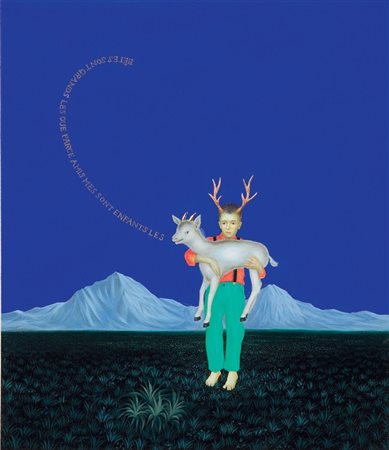 Gianni Stefanon Liegi 1957 Lingua lunga, 1998 Tempera e foglia oro su tavola,...