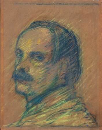 Piero Marussig Trieste 1879 - Pavia 1937 Autoritratto, (1918) Pastello su...