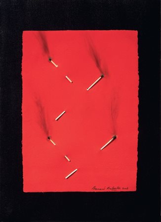 Bernard Aubertin Fontenay-aux-Roses 1934 Papier Rouge Brûlé, 2009 Cartoncino...