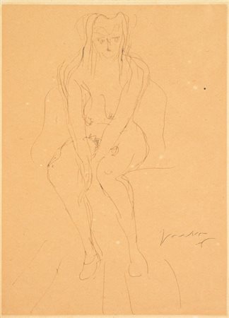 Lucio Fontana Rosario Santa Fè 1899 - Varese 1968 Nudo, 1946 Inchiostro su...