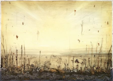 Enzo Fiore Milano 1968 Senza titolo Tecnica mista su tavola, cm. 51x71x7...