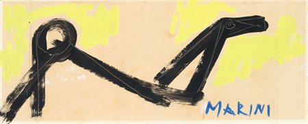 Marino Marini Pistoia 1901 - Viareggio 1980 Lotto di 24 disegni, una lettera...