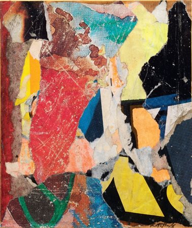 Mimmo Rotella Catanzaro 1918 - Milano 2006 Senza titolo, 1956 Décollage su...