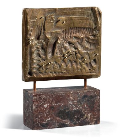 Piero Dorazio Roma 1927 - Todi (Pg) 2005 Double face, 1954 Scultura in bronzo...