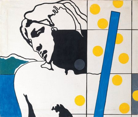 Tano Festa Roma 1938 - 1987 Da Michelangelo, 1966-68 Smalto su tela, cm....