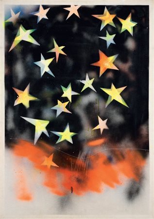 Mario Schifano Homs 1934 - Roma 1998 Tutte stelle, (1967) Smalto e spray su...
