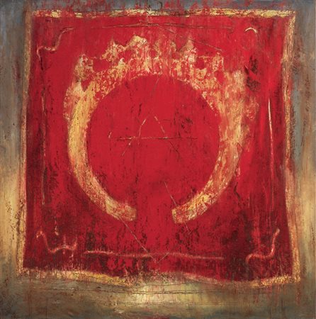 Omar Galliani Montecchio Emilia (Re) 1954 Virgo cangiante, 1987 Olio su tela,...