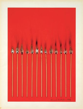 Bernard Aubertin Fontenay-aux-Roses 1934 Senza titolo, 1974 Fiammiferi...