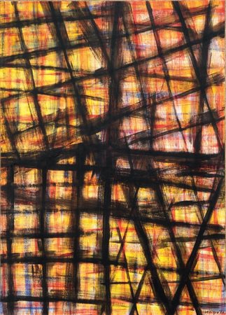 Mario Nigro Pistoia 1917 - Milano 1992 Tensioni reticolari, 1956 Tempera su...