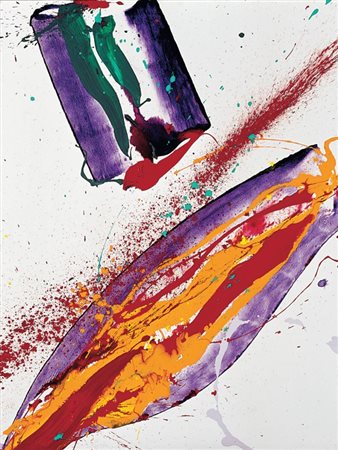 Sam Francis San Mateo 1923 - Santa Monica 1994 SFP 88-7, 1988 Acrilico su...