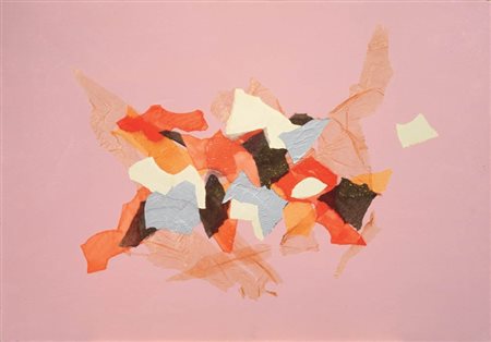 Giulio Turcato Mantova 1912 - Roma 1995 L'Acropoli, (1971) Olio e collage su...