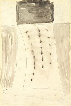 Lucio Fontana Rosario Santa Fè 1899 - Varese 1968 Composizione, 1957 Gouache...