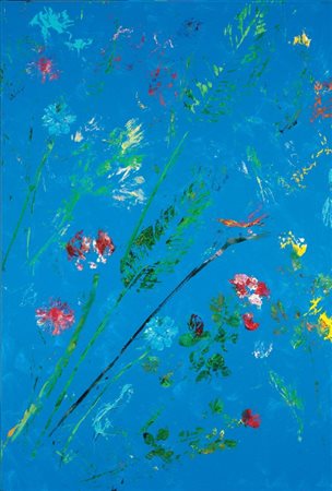 Massimo Barzagli Marradi (Fi) 1960 Fiorile Olio e smalto su tela, cm. 150x100...