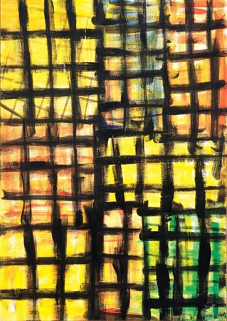 Mario Nigro Pistoia 1917 - Milano 1992 Senza titolo, 1955 Tempera su carta...