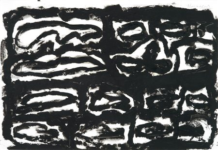 Jannis Kounellis Atene 1936 Senza titolo, Catrame XXII, 2007 Pastelli ad olio...